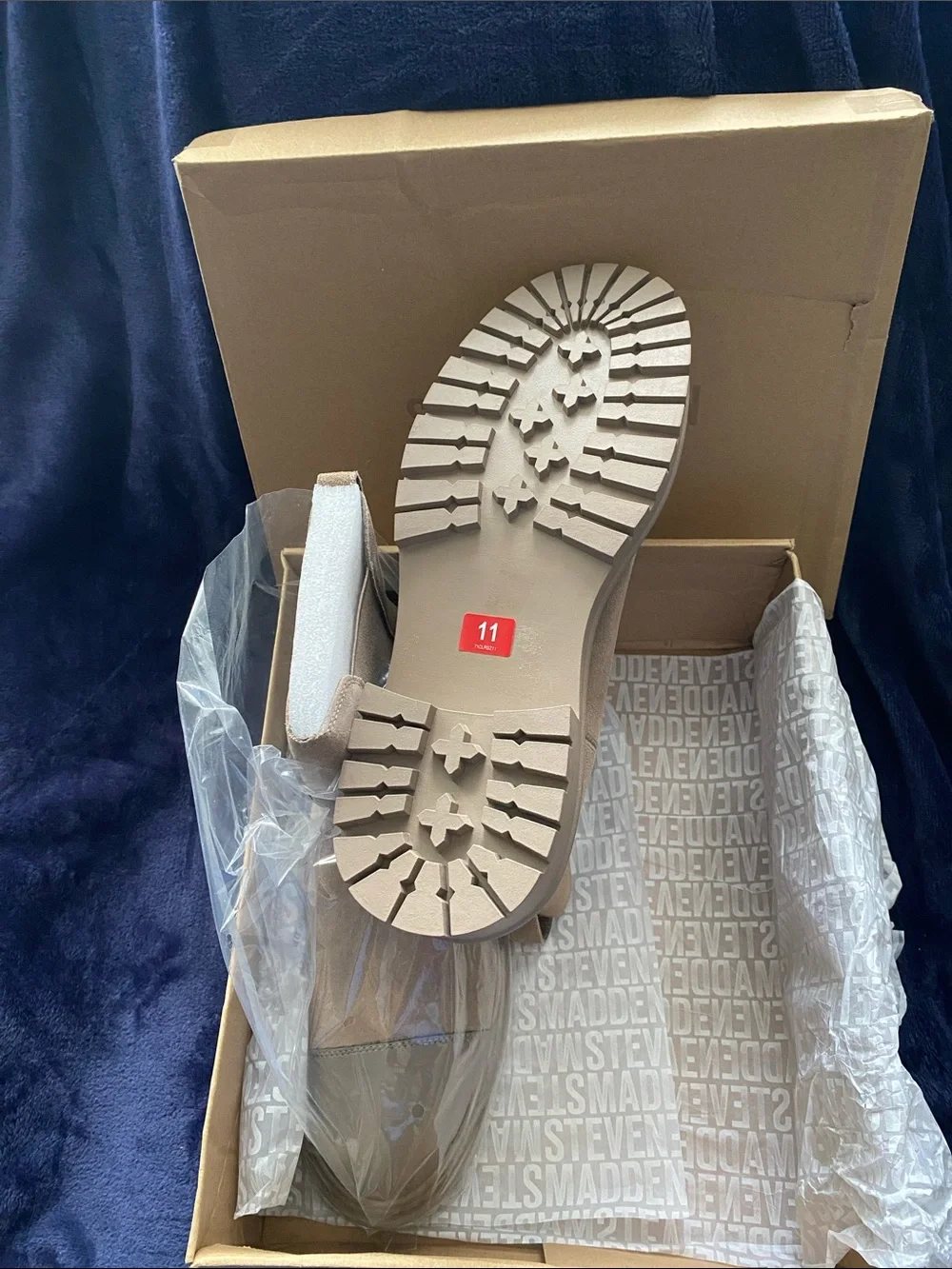 Steve Madden Taupe Suede Ankle Boots